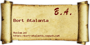 Bort Atalanta névjegykártya